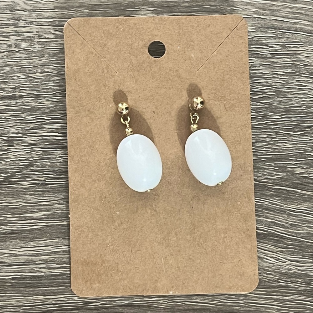 Vintage Dangle Oval Drop Earrings